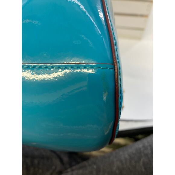 DOONEY & BOURKE BLUE/ TEAL MEDIUM PATTON LEATHER HOBO BAG - Picture 11 of 14